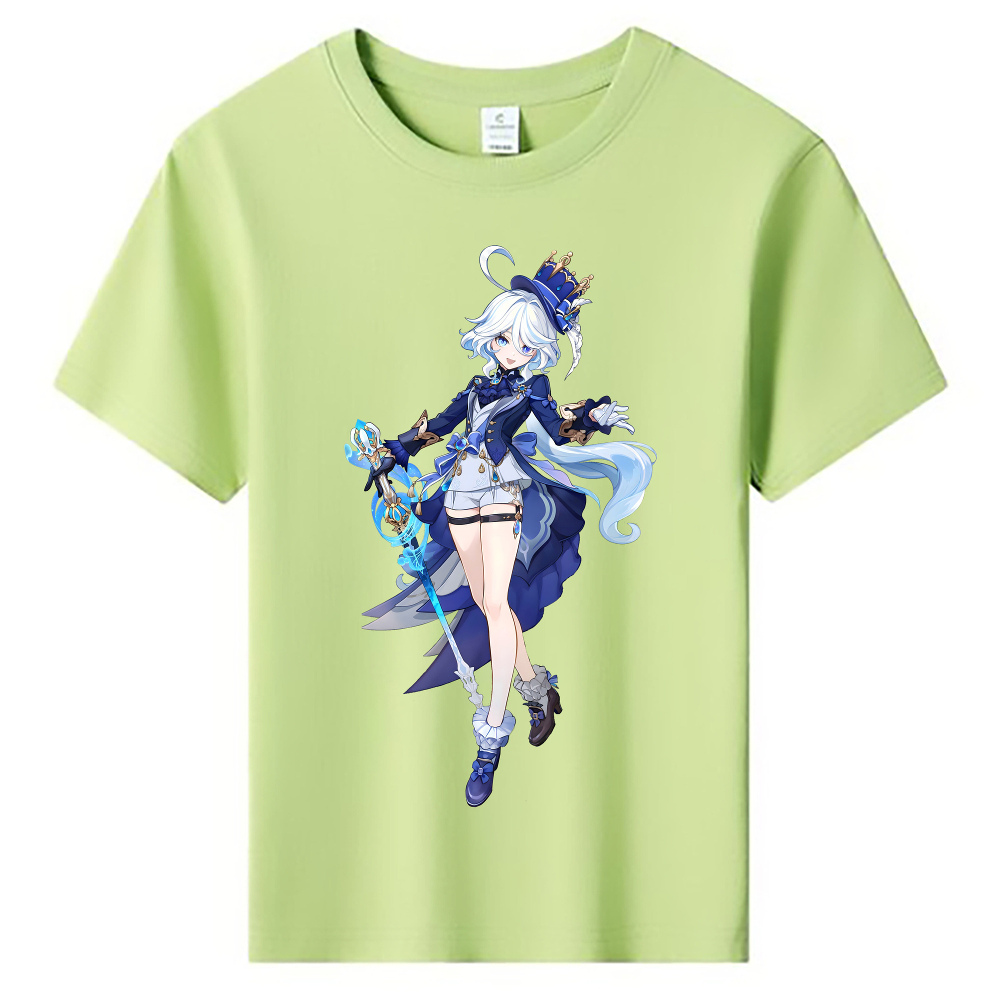 げんし神 フリーナ genshin Furina 綿100％キッズTシャツ（フロントプリント）